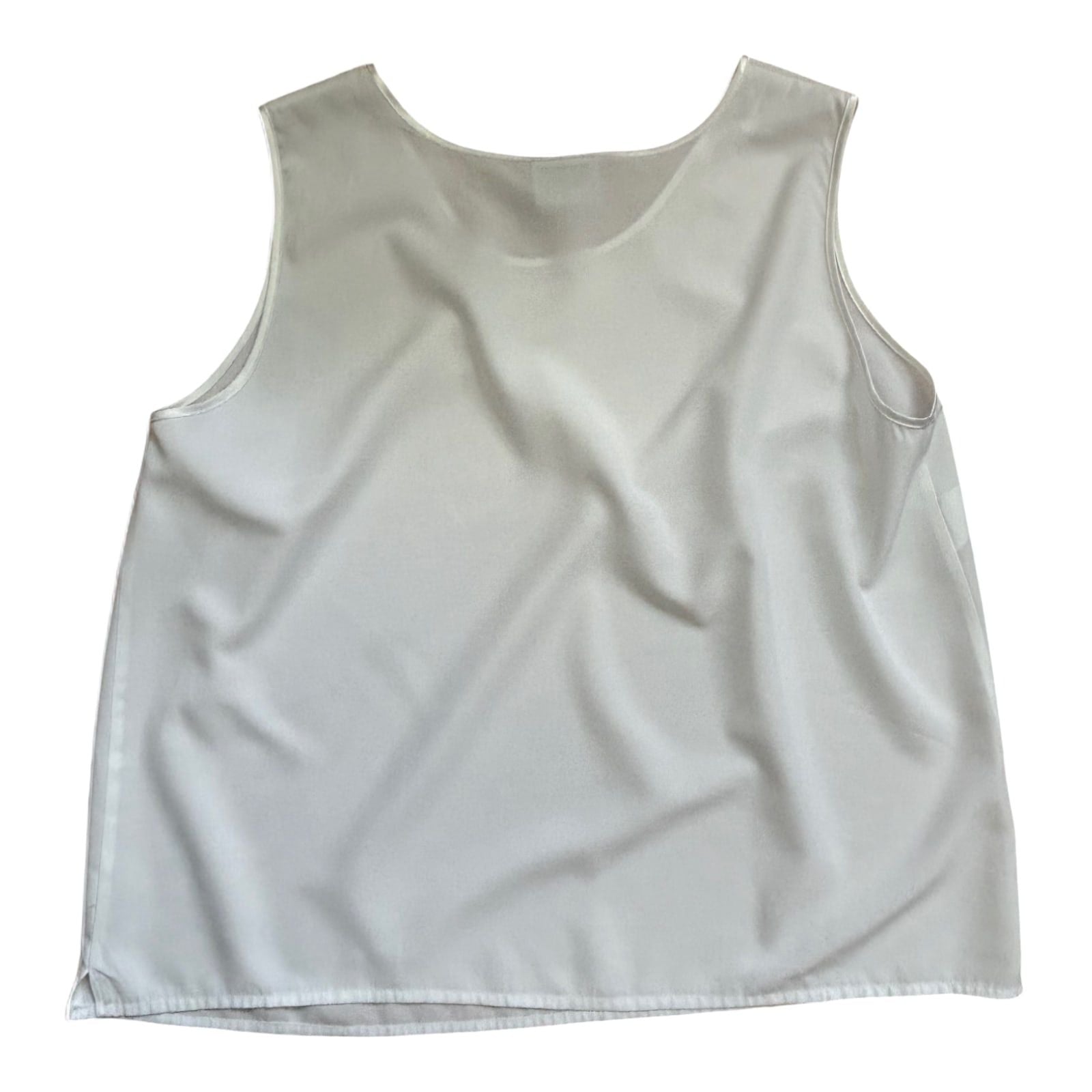 Fabiani Damen Top 50 Weiß Ärmellos Viskosemix Sommer Elegant Minimal Look