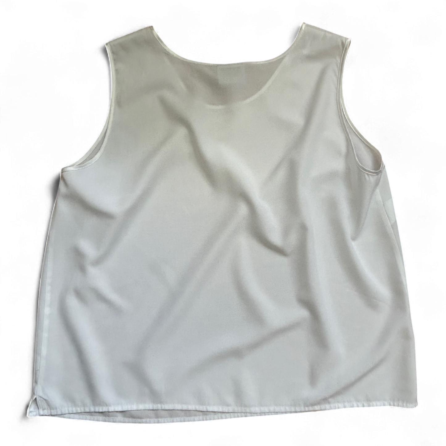 Fabiani Damen Top 50 Weiß Ärmellos Viskosemix Sommer Elegant Minimal Look