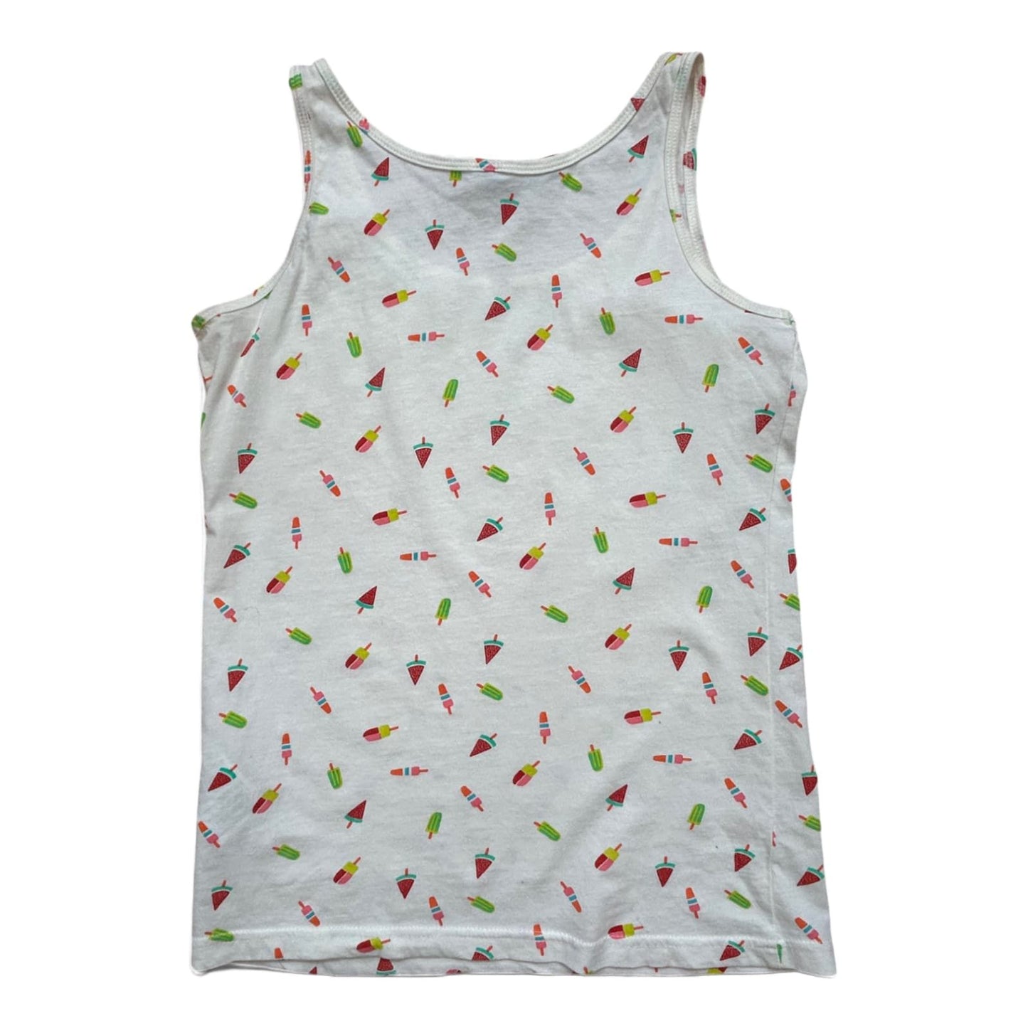 Colours of the World Damen Top XS Weiß Baumwolle Eisprint Sommer Tanktop