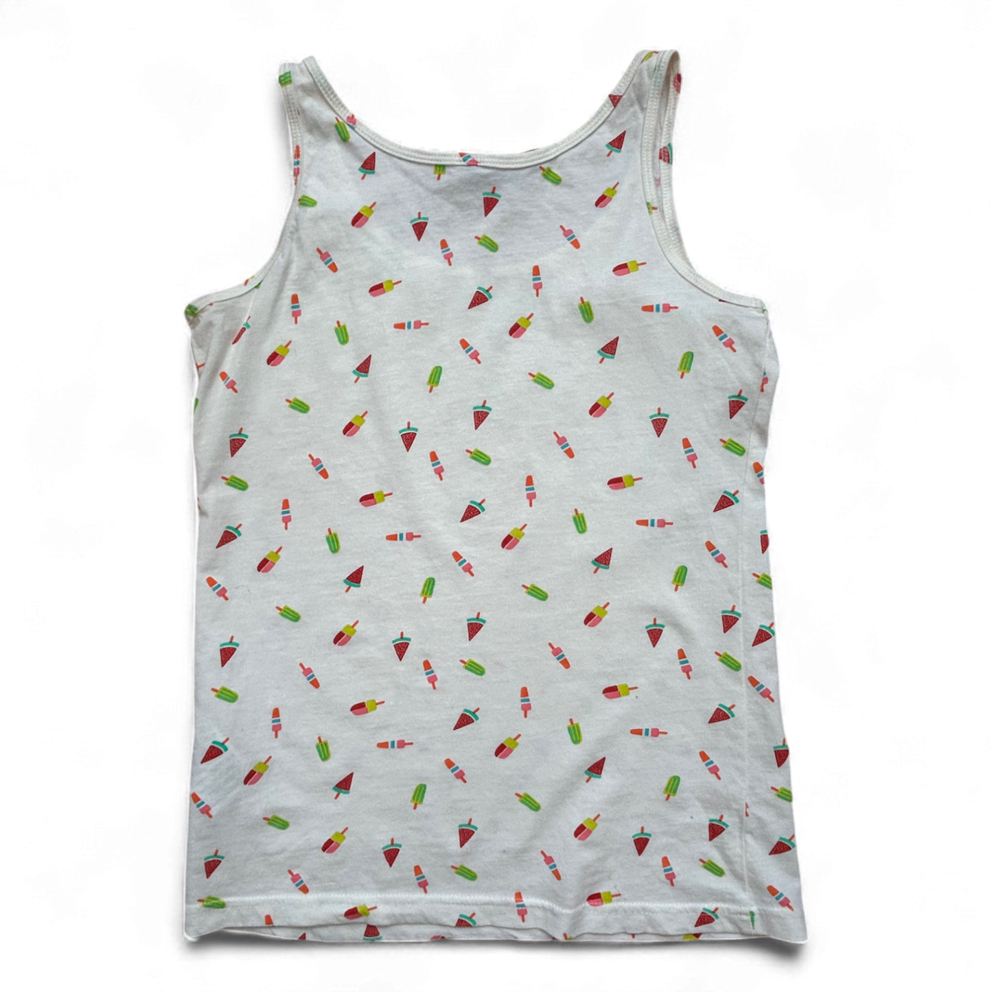 Colours of the World Damen Top XS Weiß Baumwolle Eisprint Sommer Tanktop