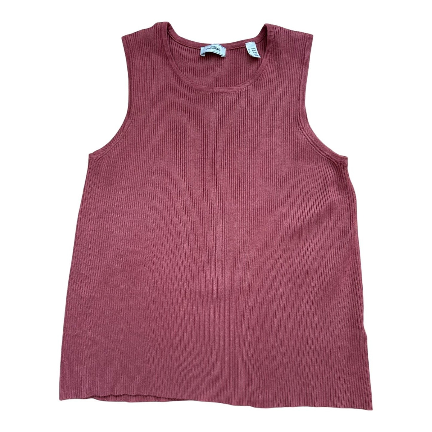 TCM Damen Top 40 42 Kupferbraun Viskosemix Gerippt Rundhals Rippjersey Casual