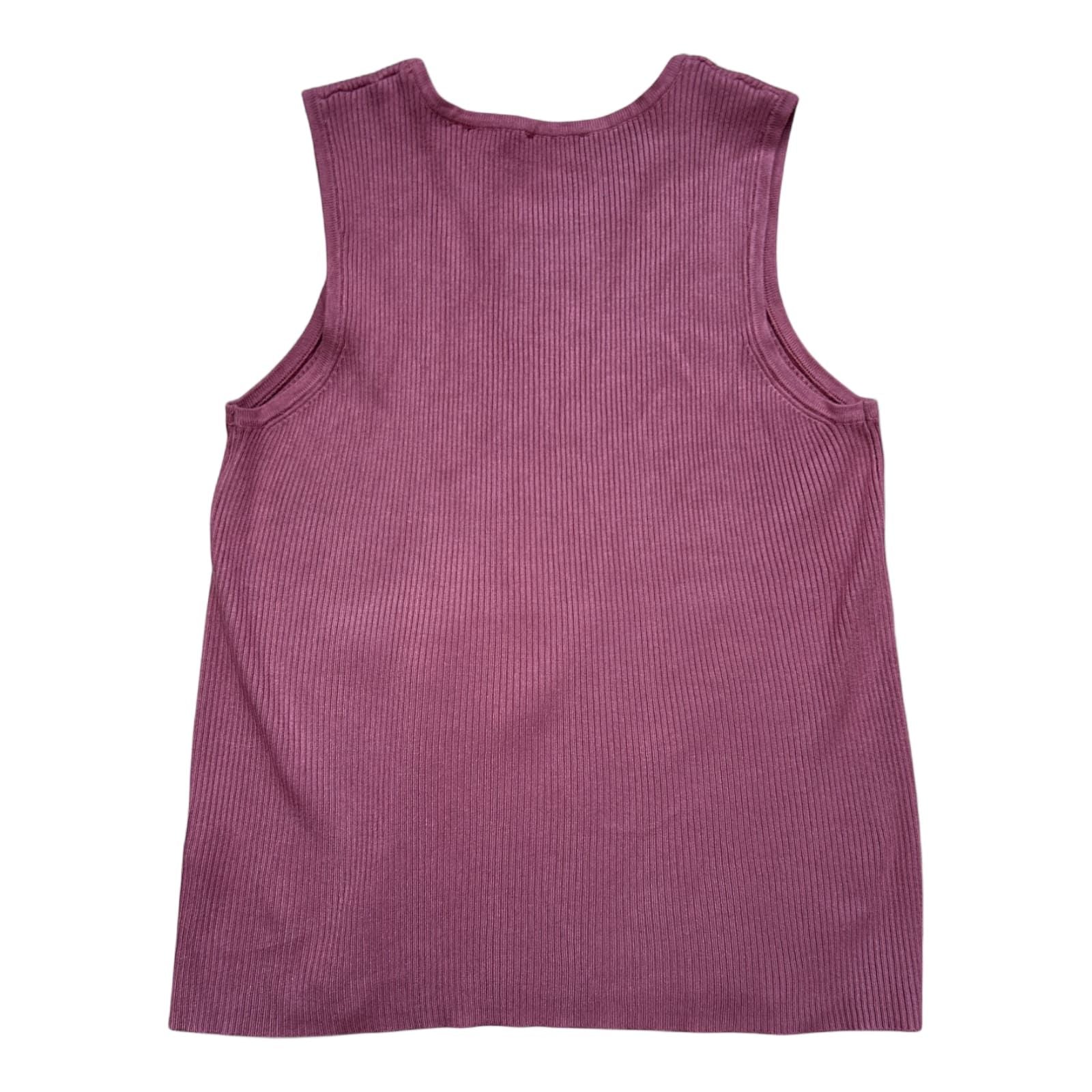 TCM Damen Top 40 42 Kupferbraun Viskosemix Gerippt Rundhals Rippjersey Casual