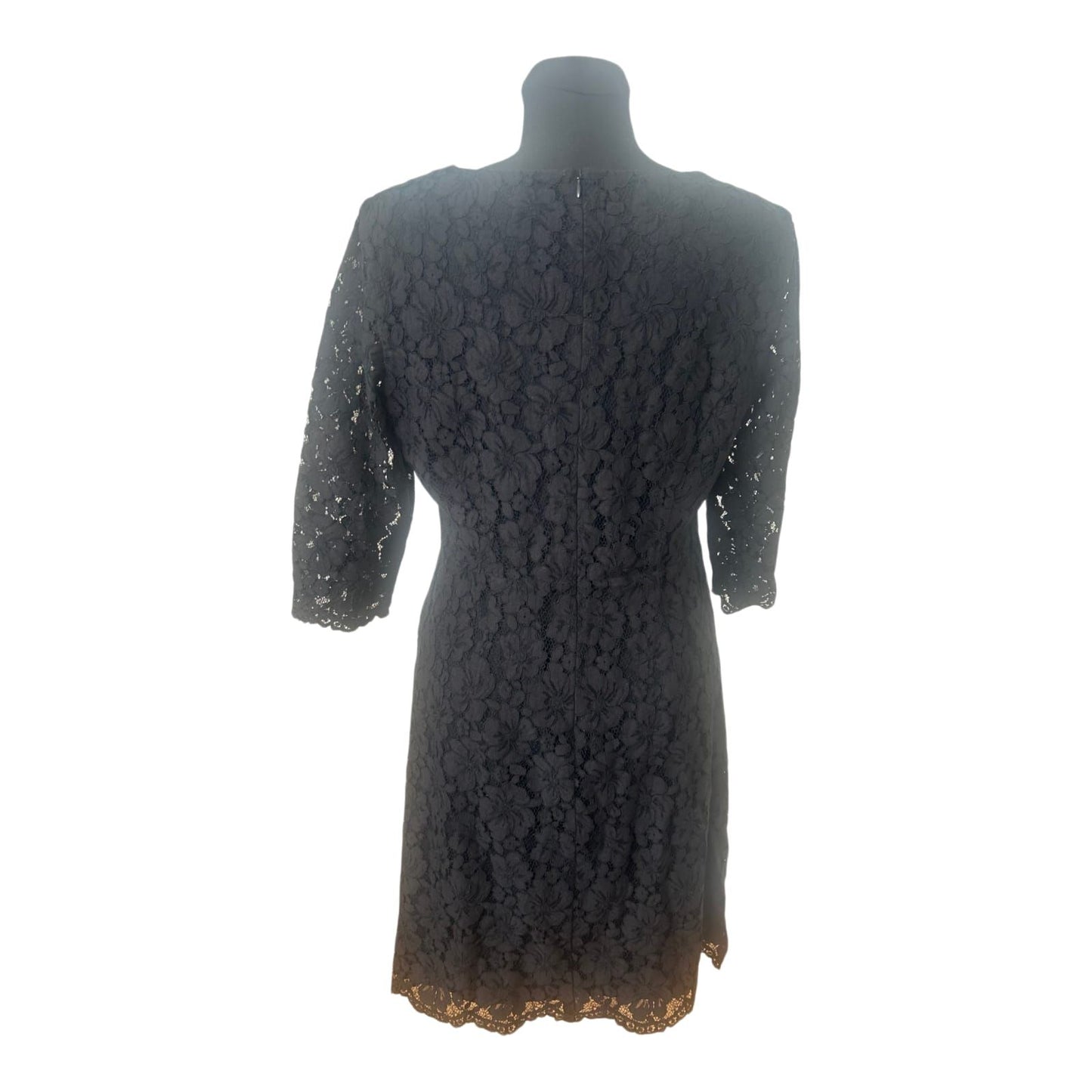 Montego Kleid Damen Spitze Schwarz Elegant Knielang Festlich Größe 42