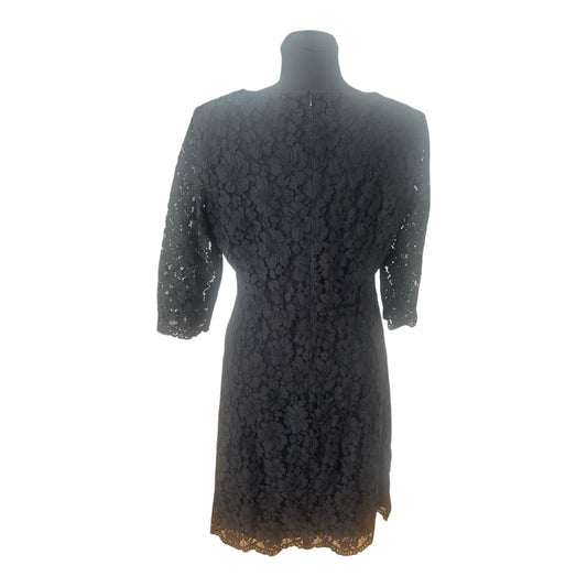 Montego Kleid Damen Spitze Schwarz Elegant Knielang Festlich Größe 42