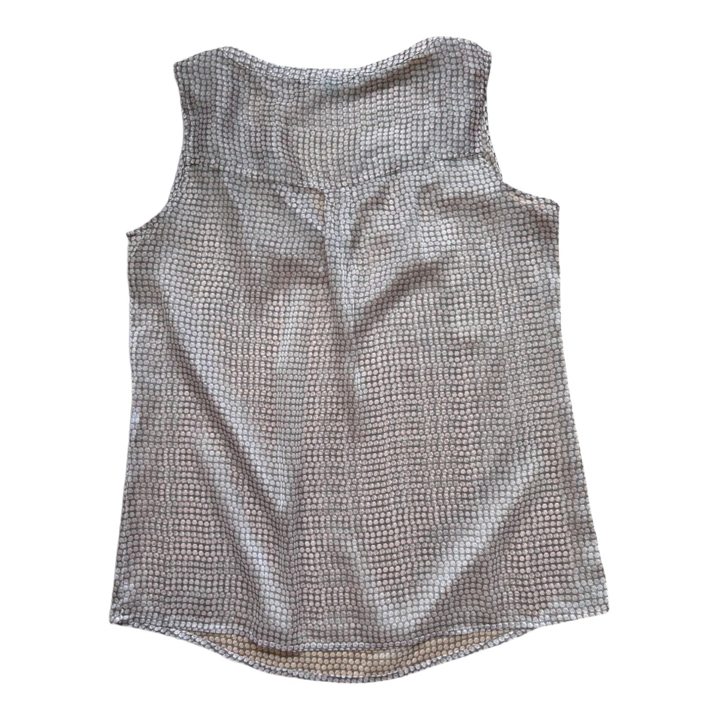 Comma Damen Top 40 Rosa Grau Transparent Ärmellos Elegant Sommer Look