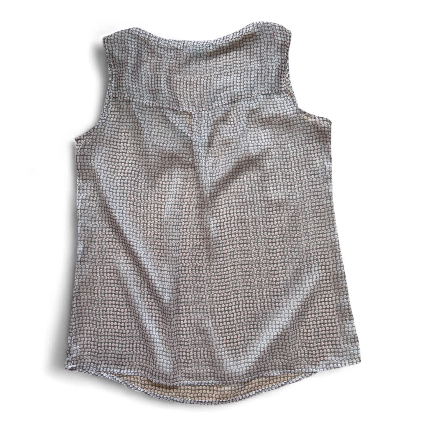 Comma Damen Top 40 Rosa Grau Transparent Ärmellos Elegant Sommer Look