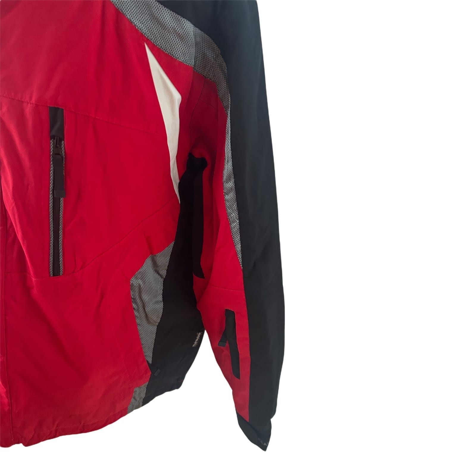 Multitex Herren Skijacke XL Rot Schwarz Outdoor Jacke Winter Funktionsjacke Gr 56