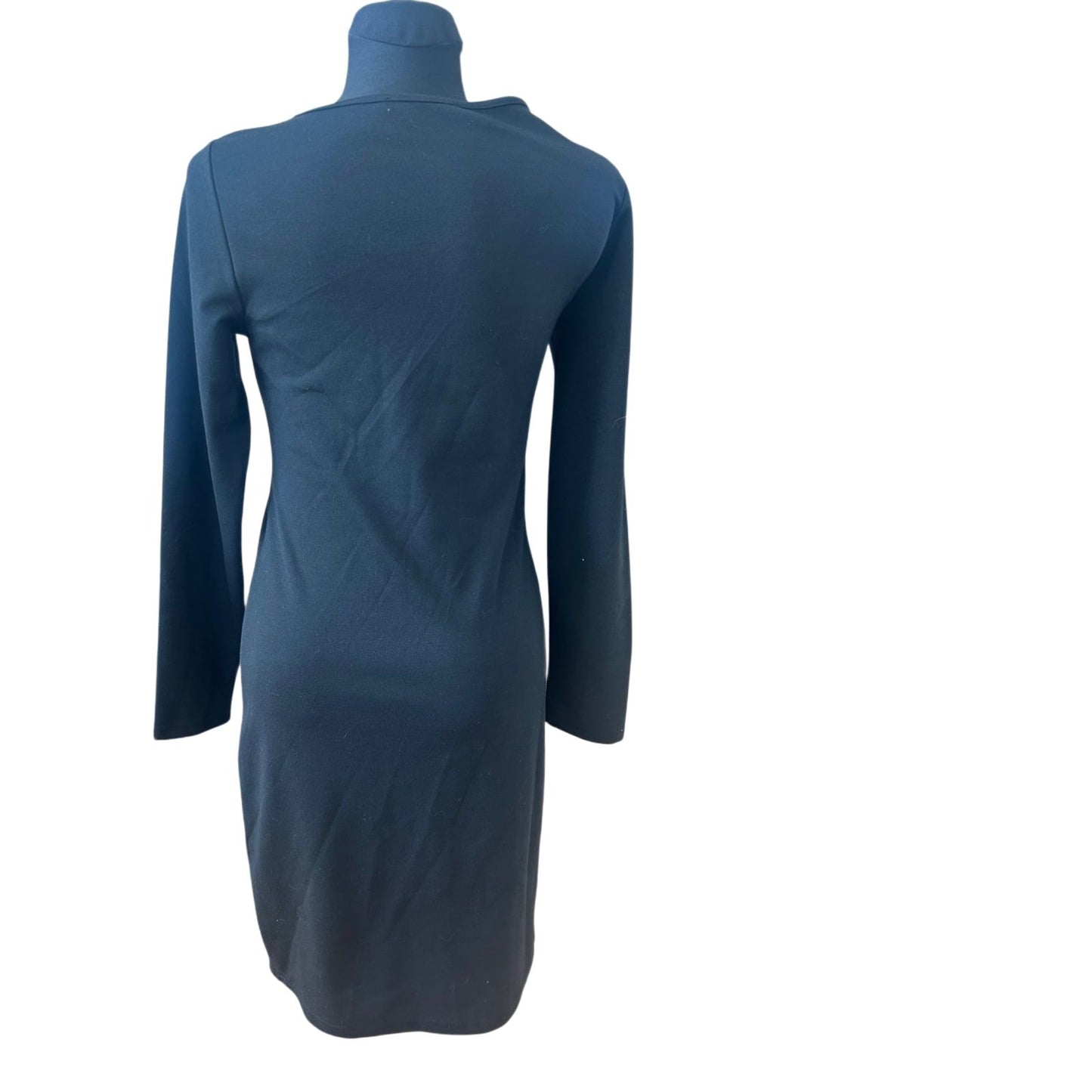Steilmann Kleid Damen Gr 38 Schwarz Elegant Figurbetont Stretch Strass