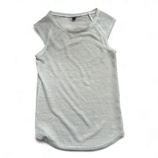 Pimkie Damen Top Weiß Gr S Locker Transparent Freizeit Sommer