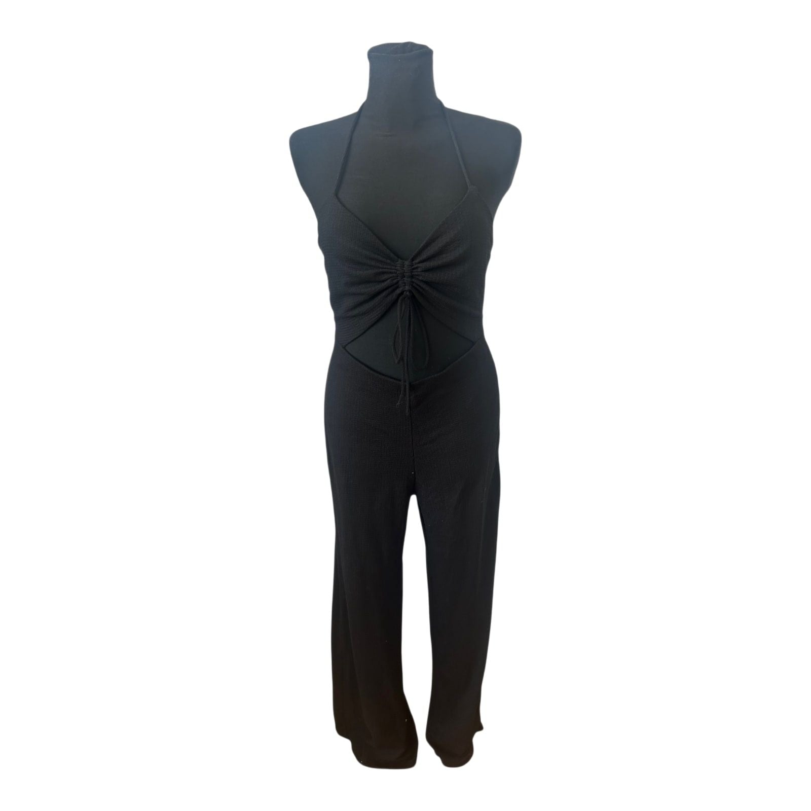 Bershka Jumpsuit Damen Overall Gr L Schwarz Elegant Cut Out Sommer Chic