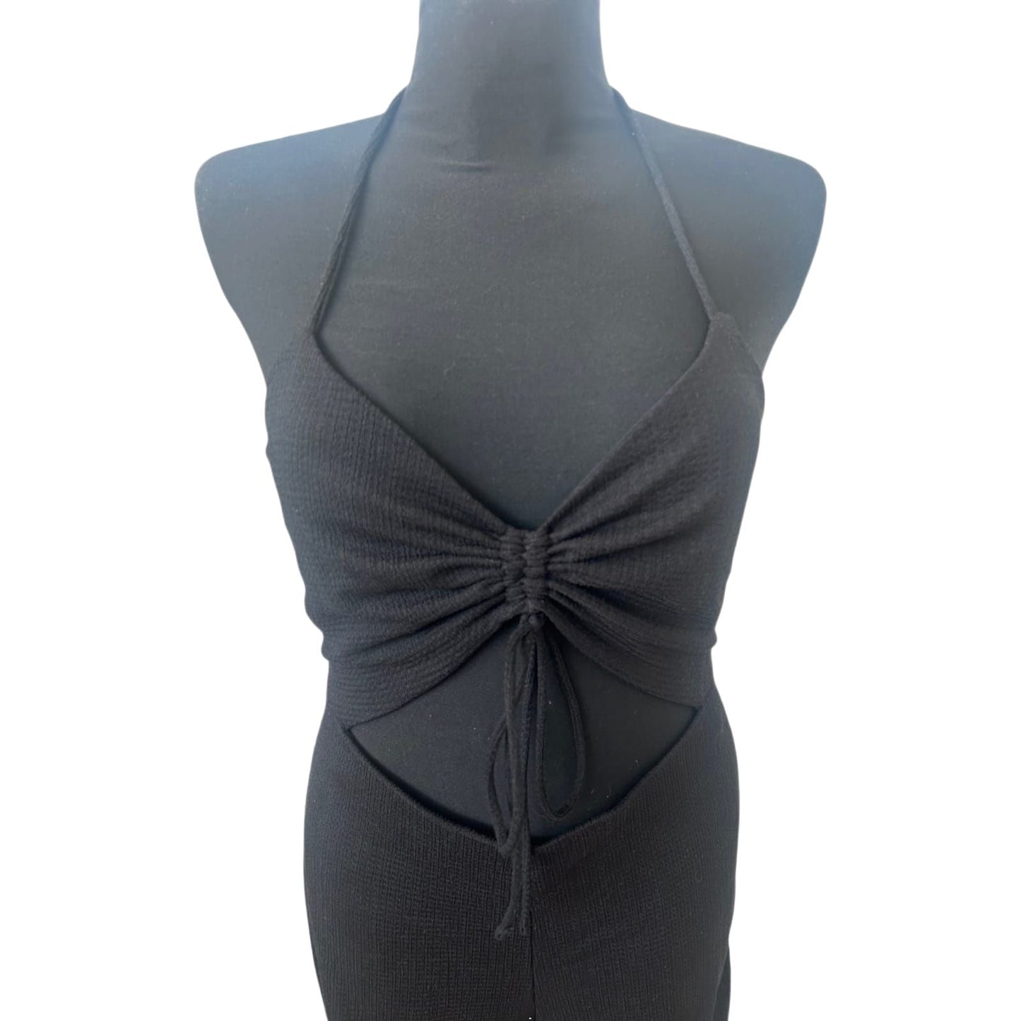 Bershka Jumpsuit Damen Overall Gr L Schwarz Elegant Cut Out Sommer Chic