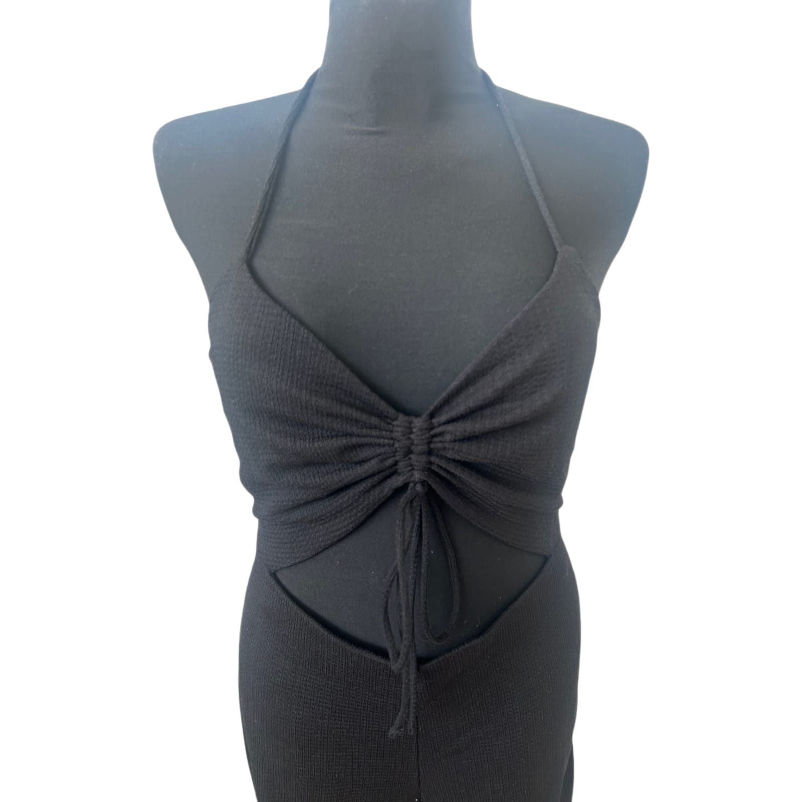 Bershka Jumpsuit Damen Overall Gr L Schwarz Elegant Cut Out Sommer Chic