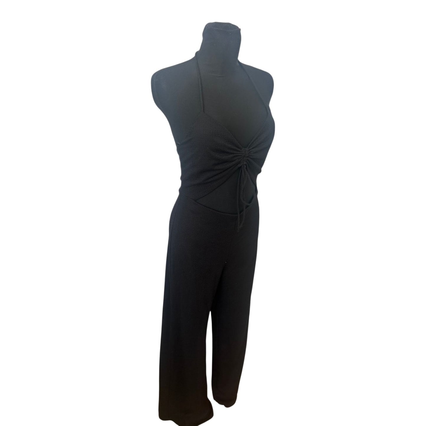 Bershka Jumpsuit Damen Overall Gr L Schwarz Elegant Cut Out Sommer Chic