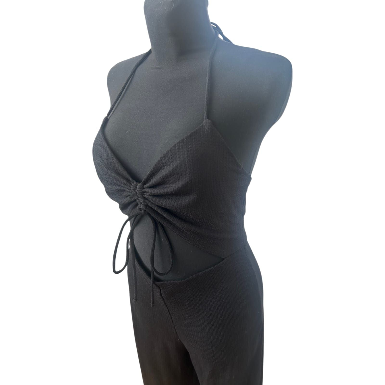 Bershka Jumpsuit Damen Overall Gr L Schwarz Elegant Cut Out Sommer Chic