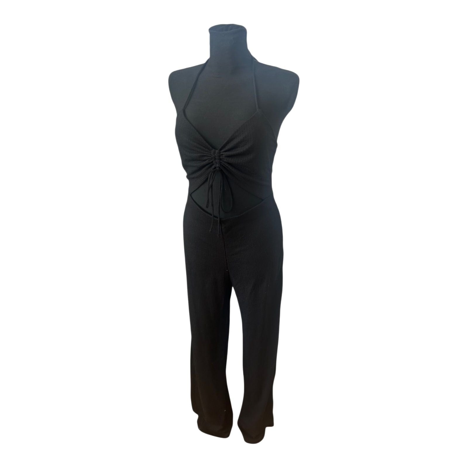 Bershka Jumpsuit Damen Overall Gr L Schwarz Elegant Cut Out Sommer Chic