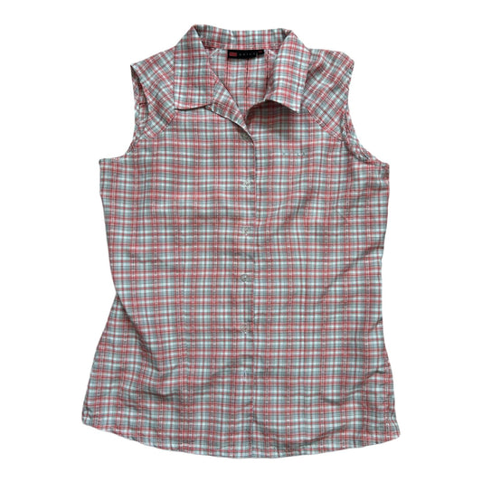 Skilla Damen Bluse 38 Karo Ärmellos Rot Weiß Sommer Freizeit Sportlich