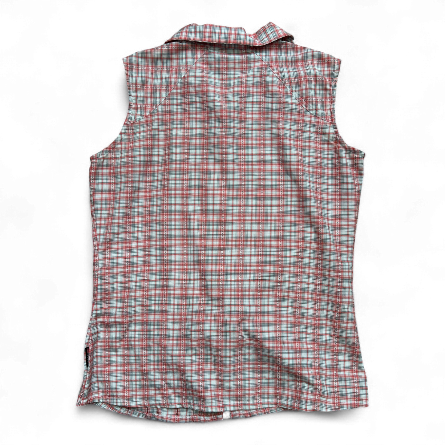 Skilla Damen Bluse 38 Karo Ärmellos Rot Weiß Sommer Freizeit Sportlich