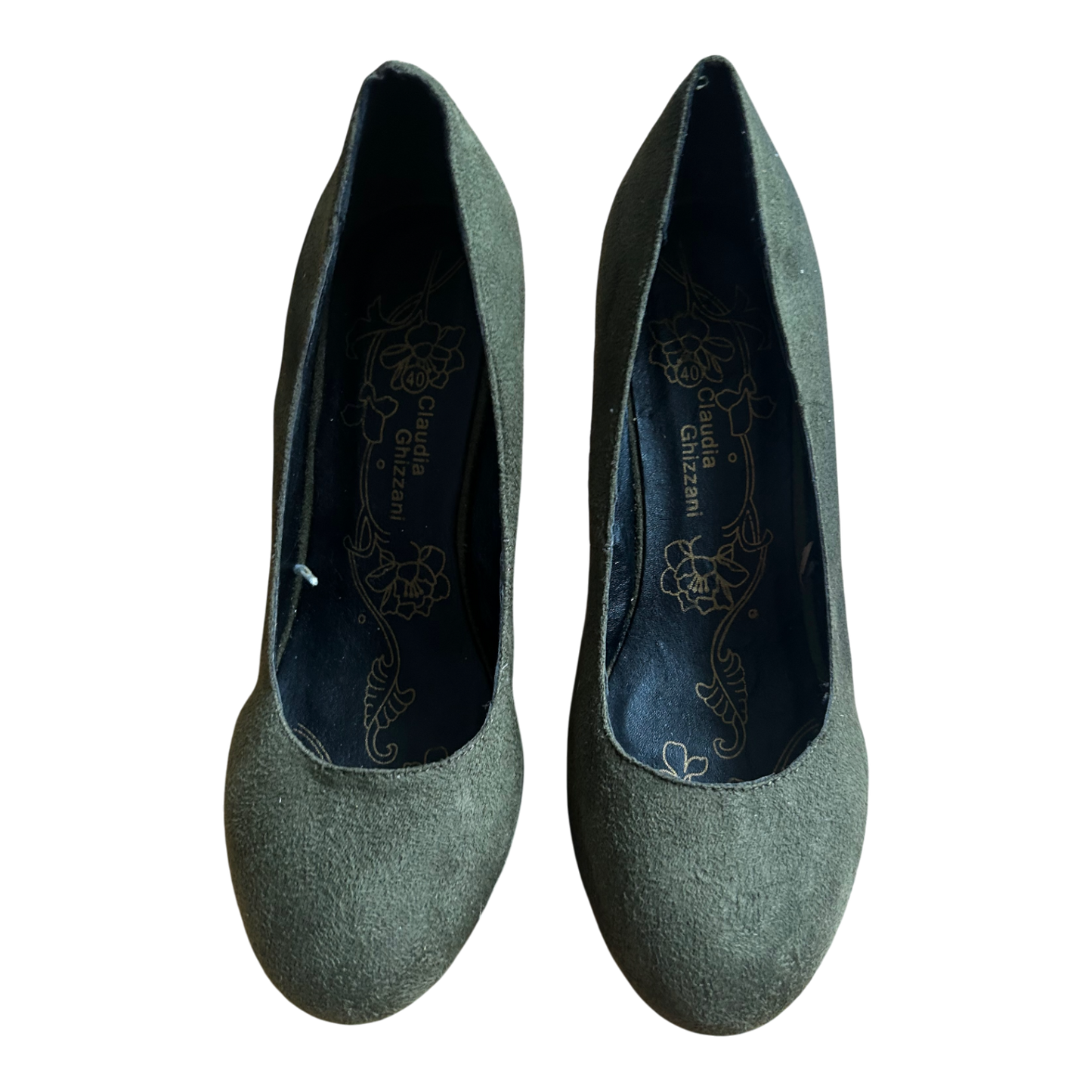 Claudia Ghizzani Keilpumps Damen Vegan Oliv Rot Gr 40 Absatzschuhe Neu Elegant