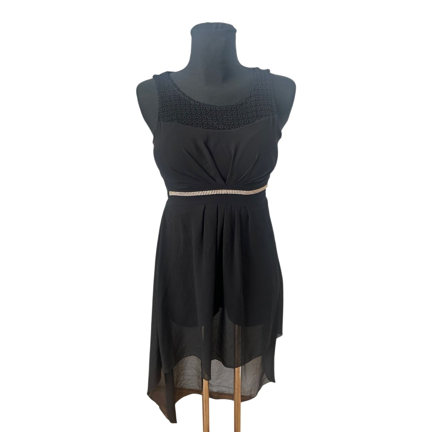 Colloseum Kleid Damen Gr S Schwarz Elegant Abendkleid Strass Chiffon