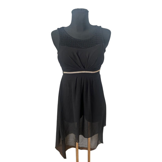 Colloseum Kleid Damen Gr S Schwarz Elegant Abendkleid Strass Chiffon