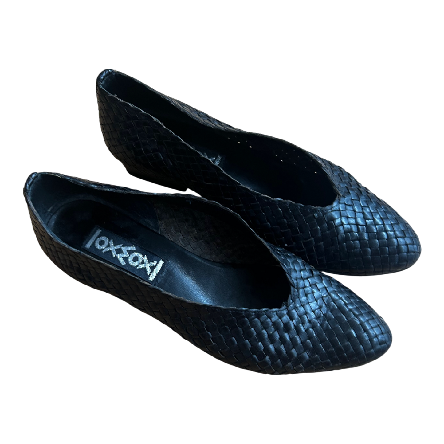 OXMOX Damen Halbschuhe Gr 36 Leder Made in Italy Schwarz Elegant