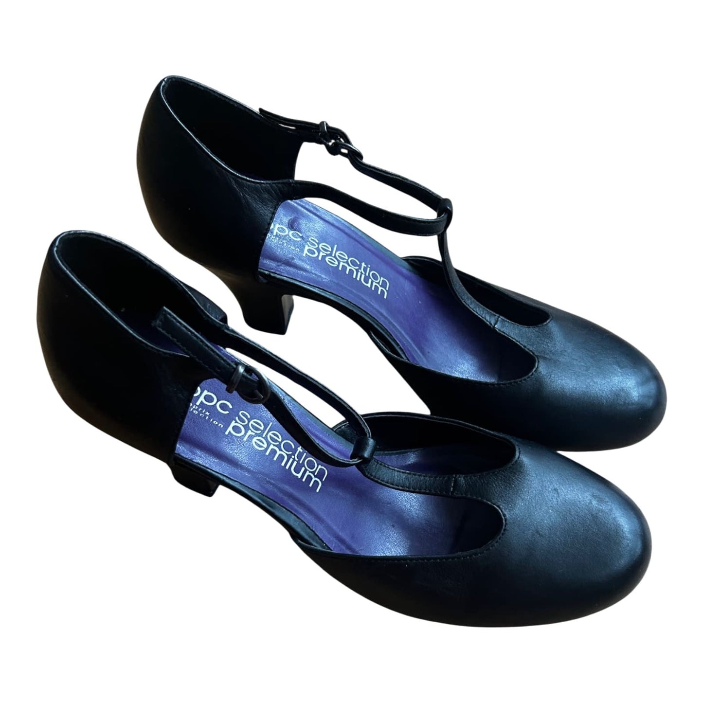 bpc Selection Premium Pumps Leder Damen Schwarz Gr 41 Riemen Elegant Neu