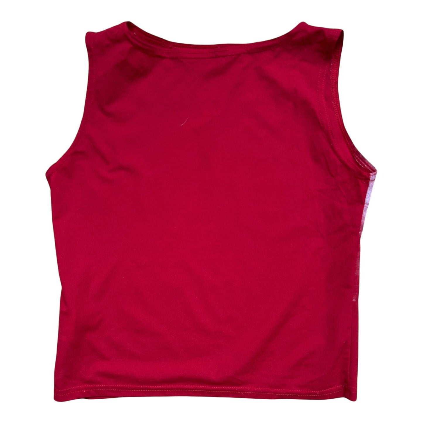 Stretch Damen Top M Rot Polyamid Print Golden Gate Ärmellos Sommer Shirt UK