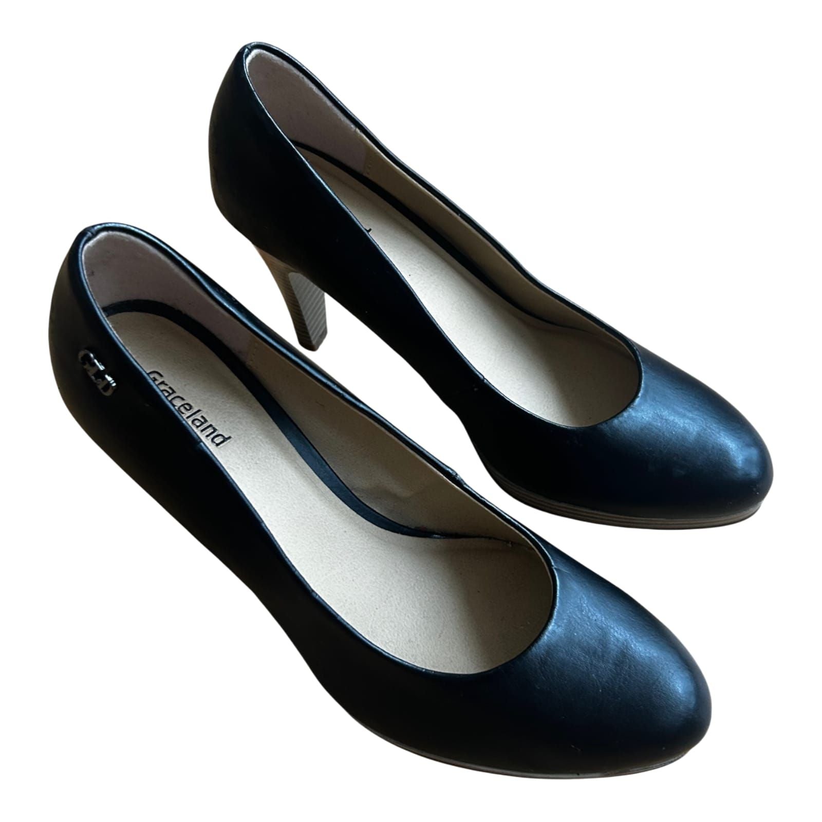 Graceland Pumps Damen Schwarz Vegan Gr 37 Absatzschuhe Elegant Klassiker Top