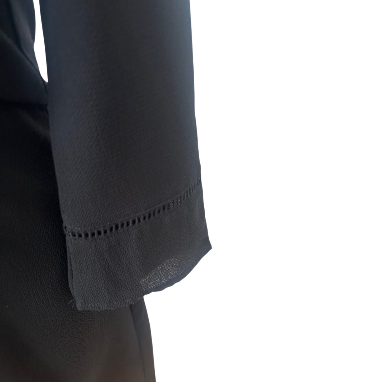 H&M Kleid Damenkleid Gr 38 Schwarz Elegant Minimalistisch 3/4 Arm