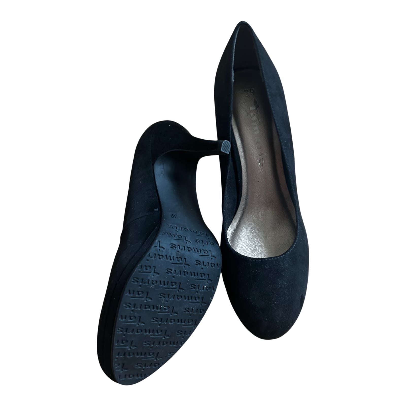 Tamaris Pumps Damen Veganleder Schwarz Gr 39 Elegant Klassiker Absatzschuhe Neu