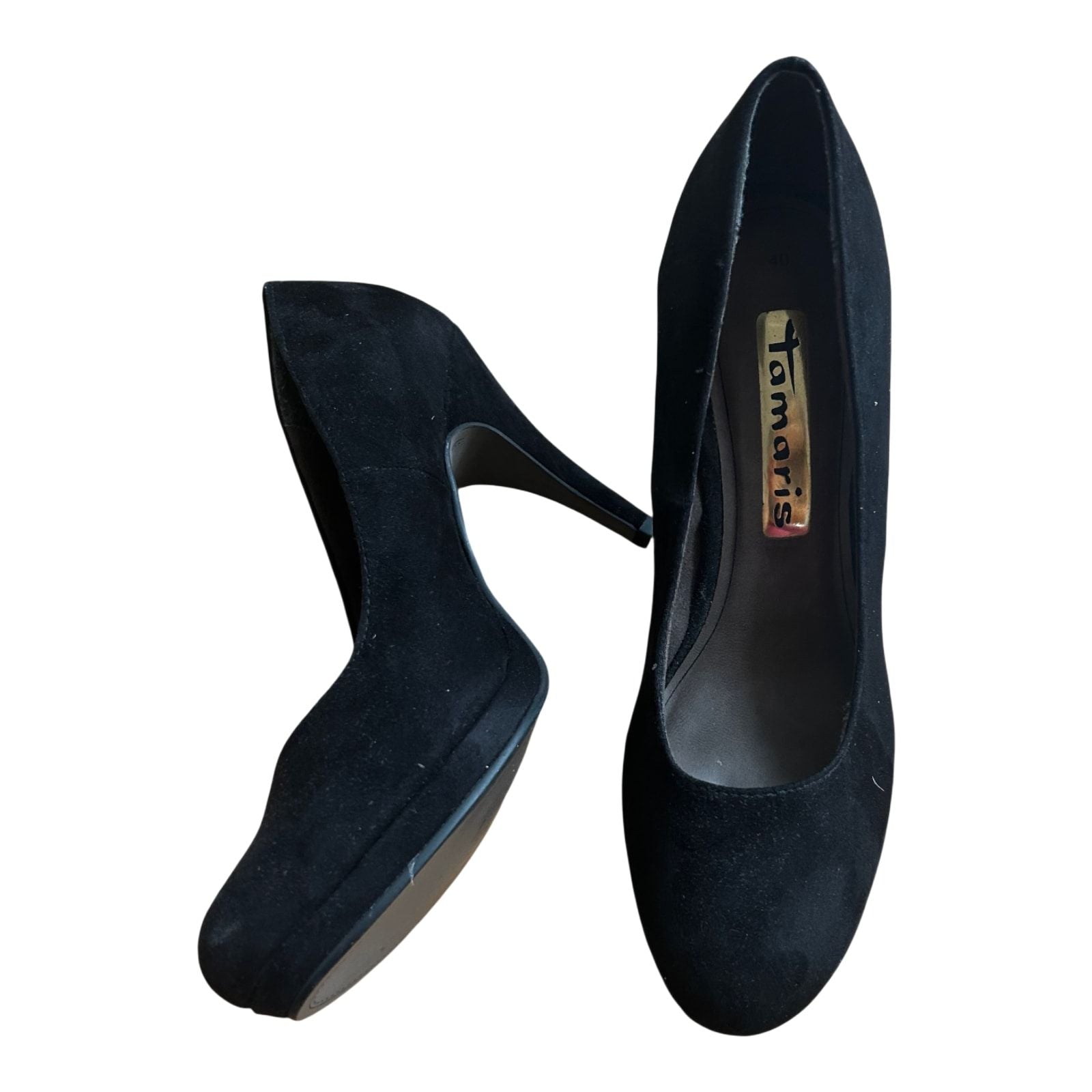 Tamaris Pumps Damen Veganleder Schwarz Gr 40 Elegant Klassiker Absatzschuhe Komfort