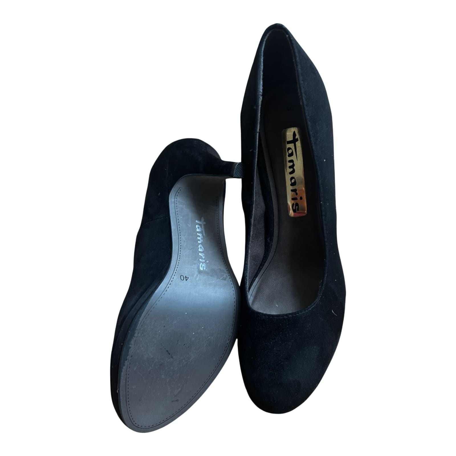 Tamaris Pumps Damen Veganleder Schwarz Gr 40 Elegant Klassiker Absatzschuhe Komfort