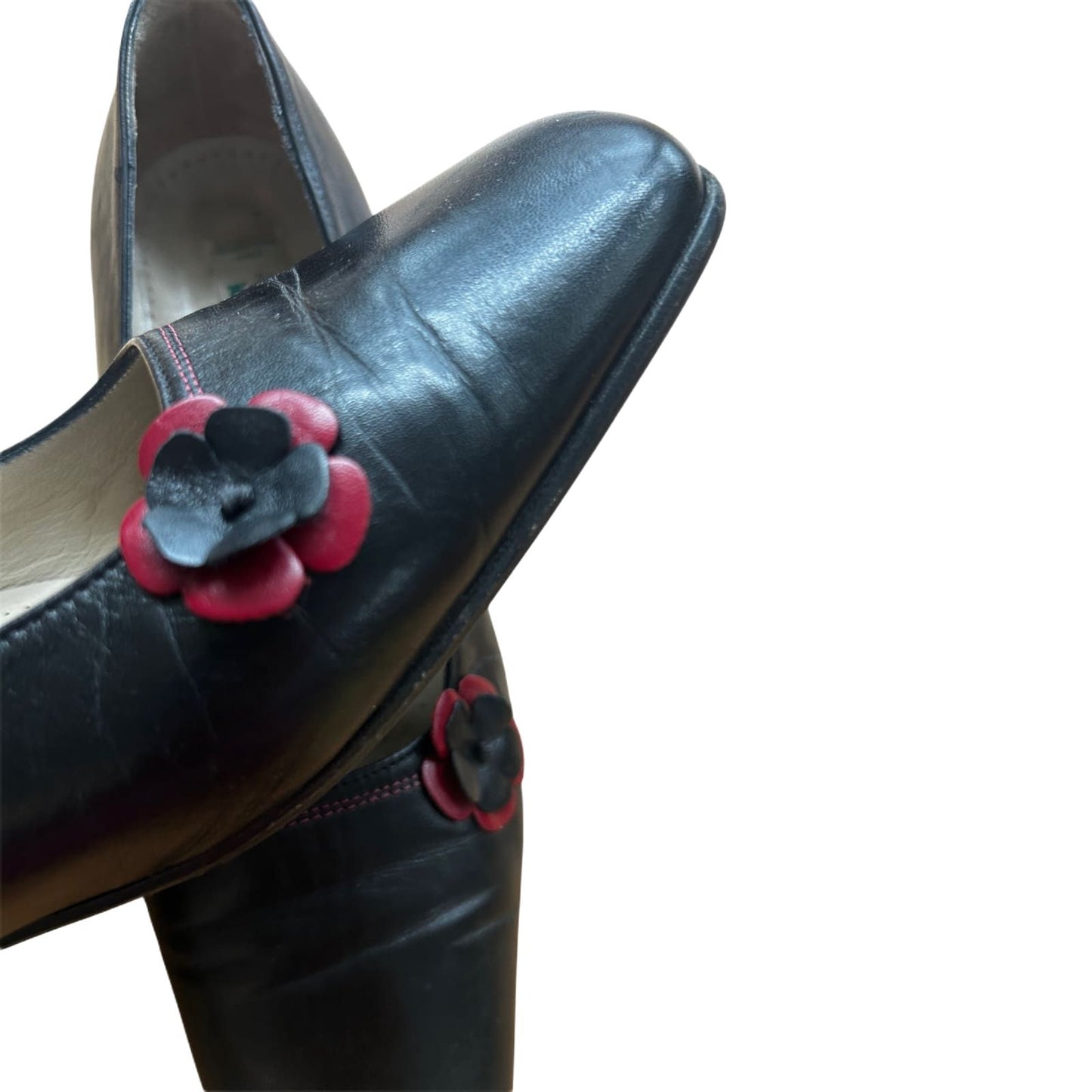 Südtiroler Halbschuh Damen Leder Made in Italy Gr 38 Schwarz Elegant