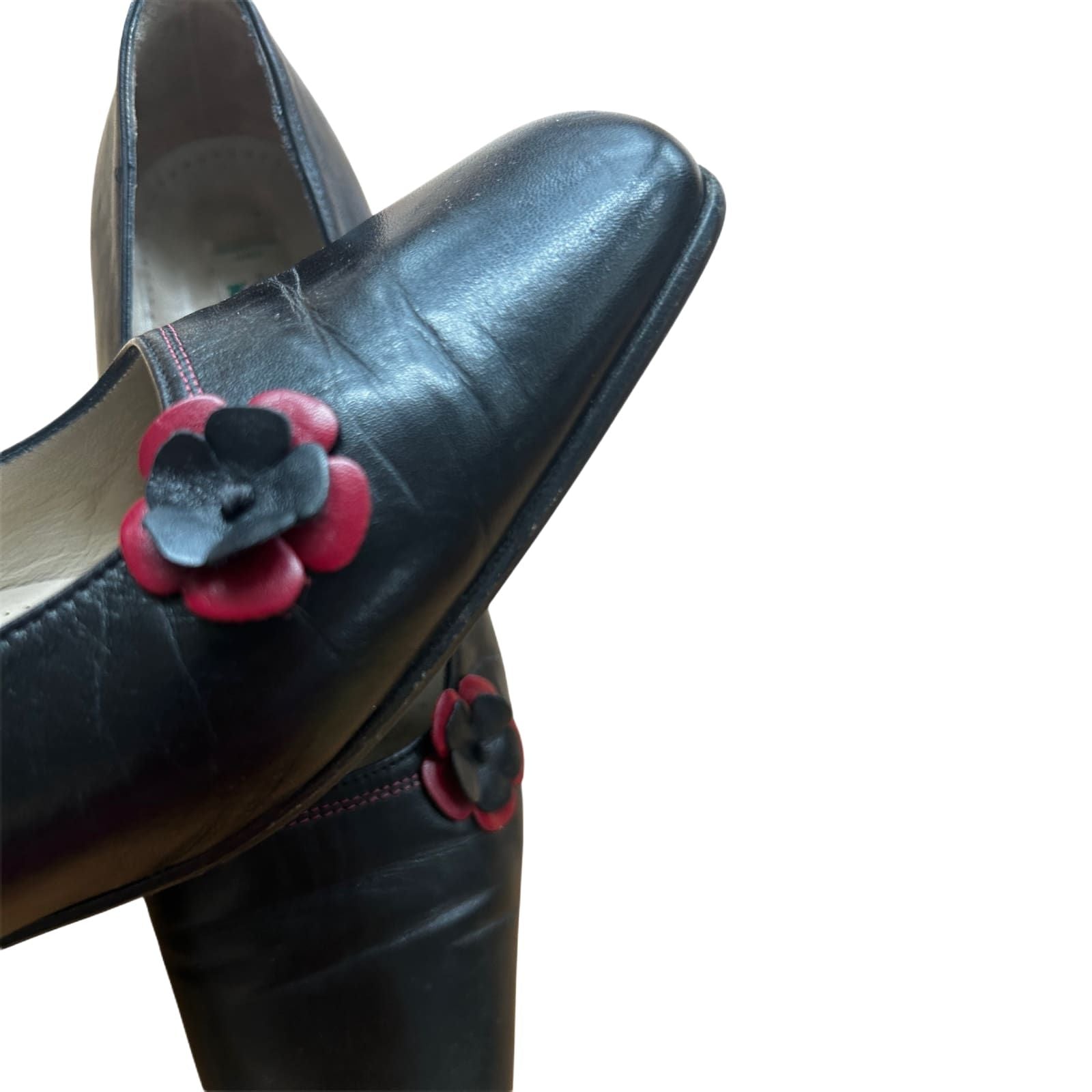 Südtiroler Halbschuh Damen Leder Made in Italy Gr 38 Schwarz Elegant