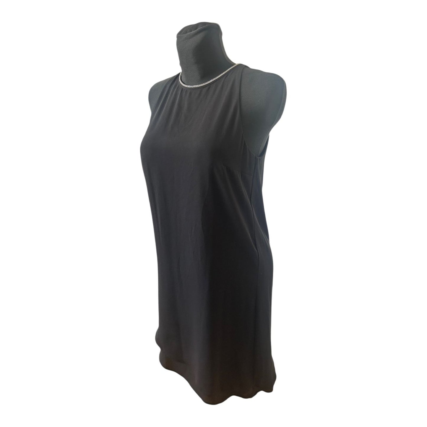 H&M Kleid Damen Gr 38 Schwarz Chiffon Cocktailkleid Festlich Elegant Kurz