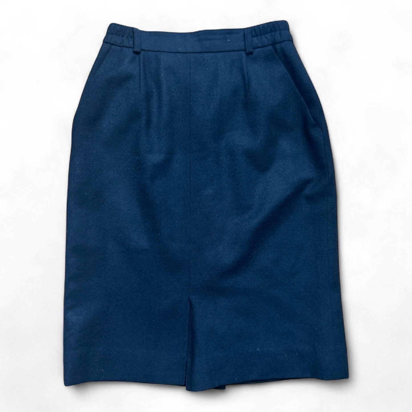 Vintage Ditex Rock Damen XS Schwarz Reine Schurwolle Midilänge A-Linie Retro