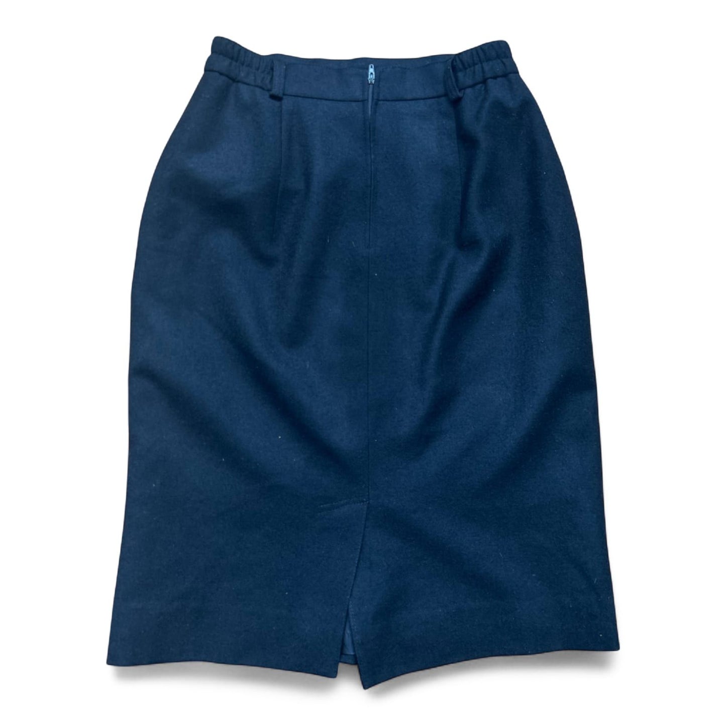 Vintage Ditex Rock Damen XS Schwarz Reine Schurwolle Midilänge A-Linie Retro