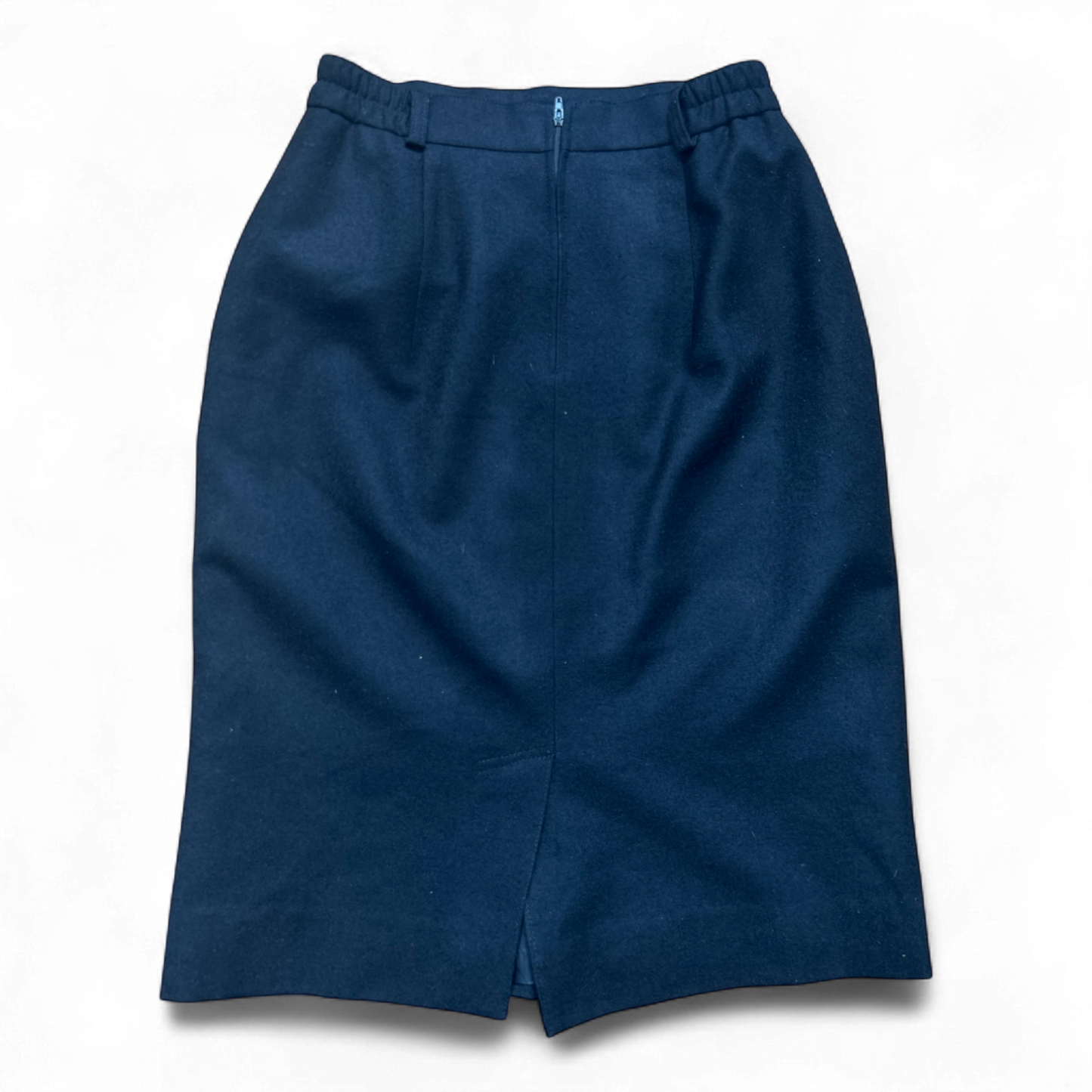 Vintage Ditex Rock Damen XS Schwarz Reine Schurwolle Midilänge A-Linie Retro