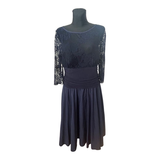 Jessica Howard Kleid Gr 46 Abendkleid Spitze Dunkelblau Elegant Festlich Chic