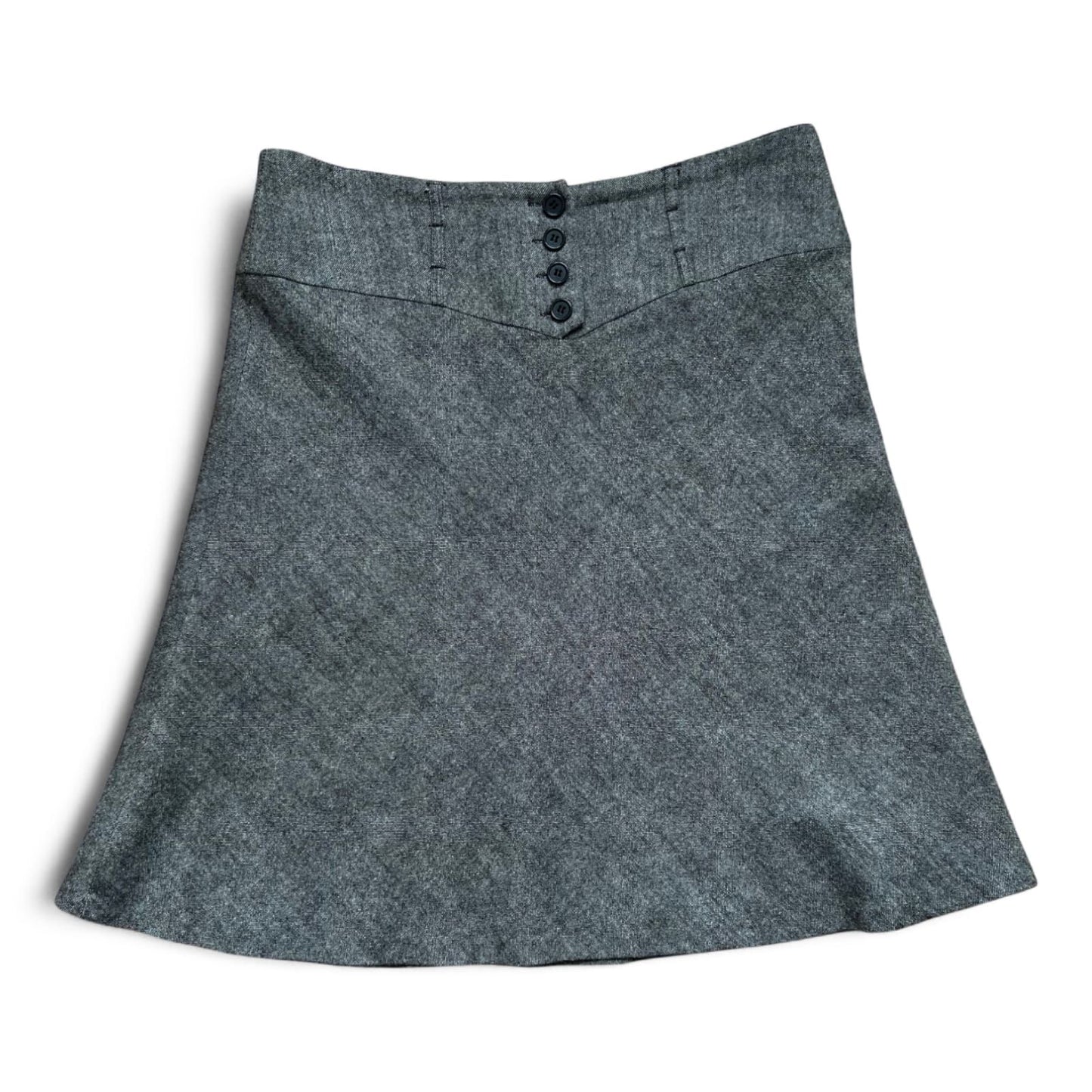 H&M Rock Damen 42 Braun Meliert A Linie Wolle Gefüttert Elegant Herbst