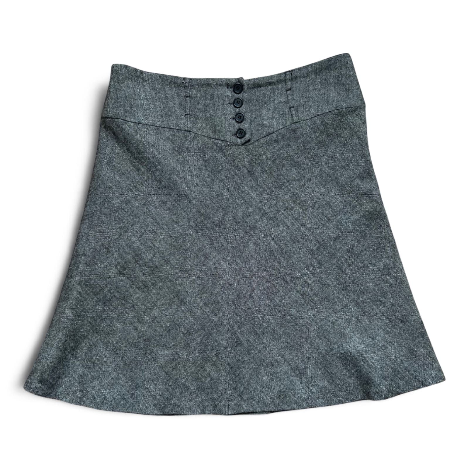 H&M Rock Damen 42 Braun Meliert A Linie Wolle Gefüttert Elegant Herbst