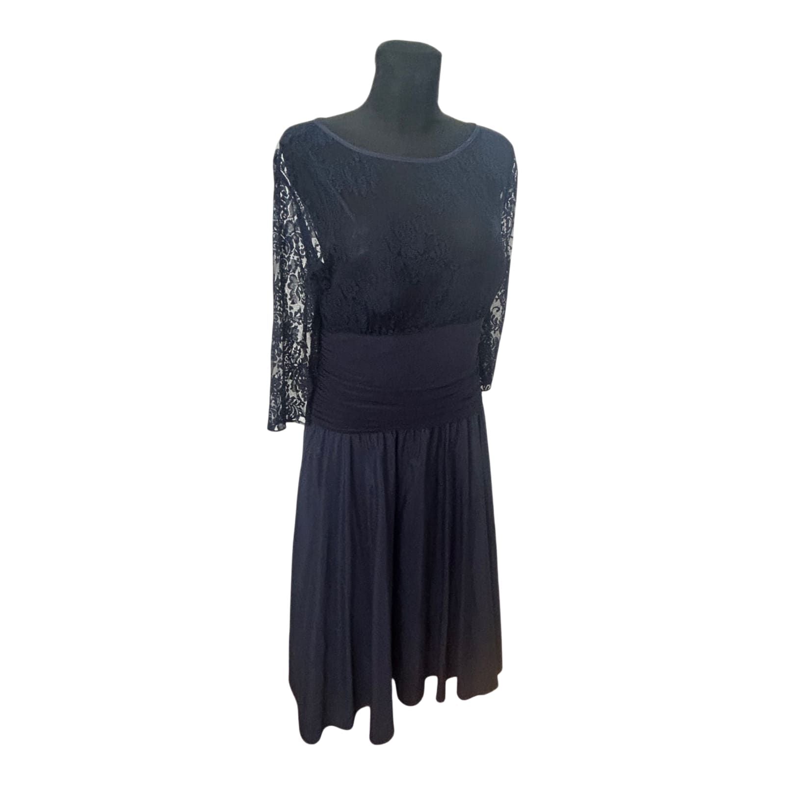Jessica Howard Kleid Gr 46 Abendkleid Spitze Dunkelblau Elegant Festlich Chic