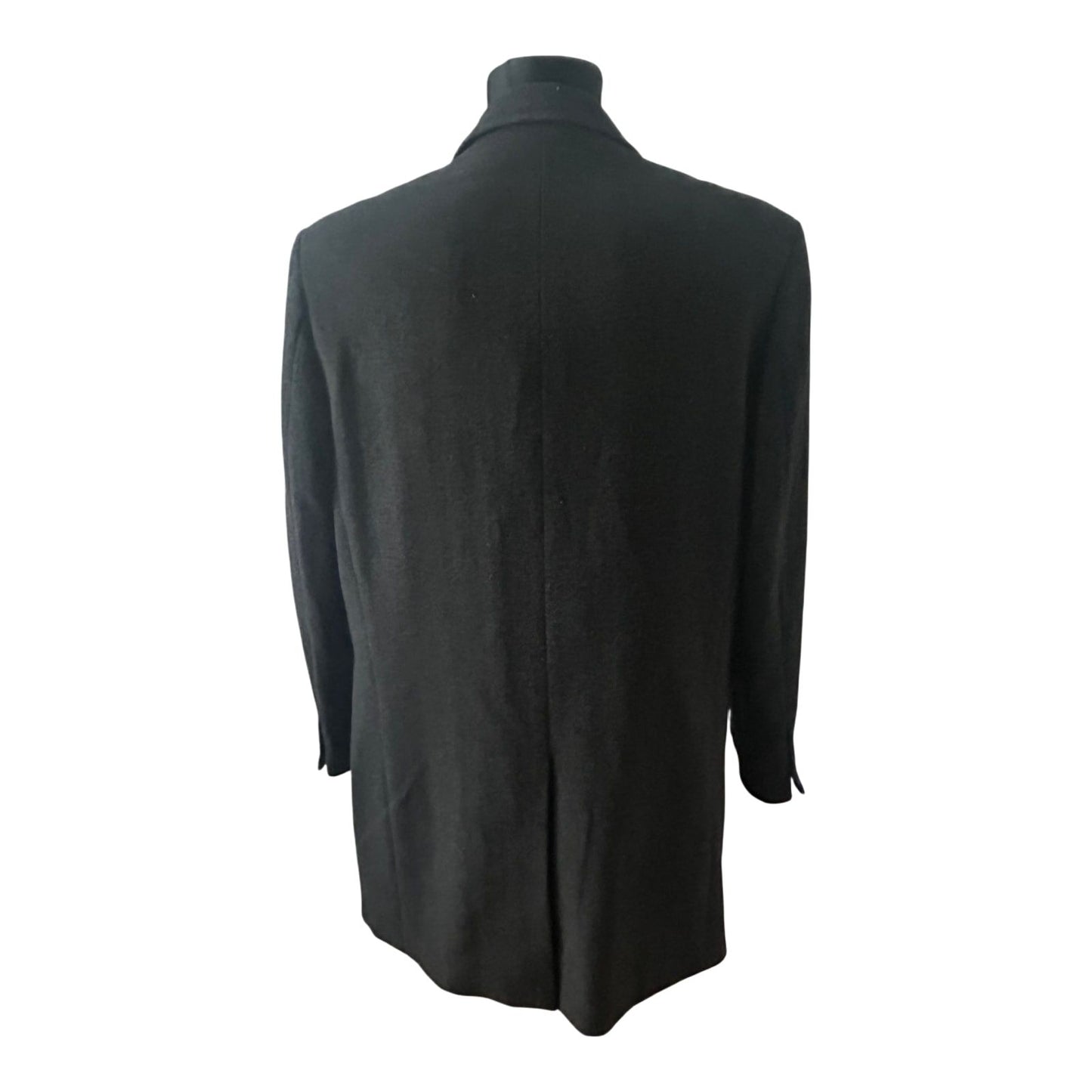 Herren Mantel Dunkelgrau Gr 50 Wollmix Fischgraet Klassisch Elegant Winter