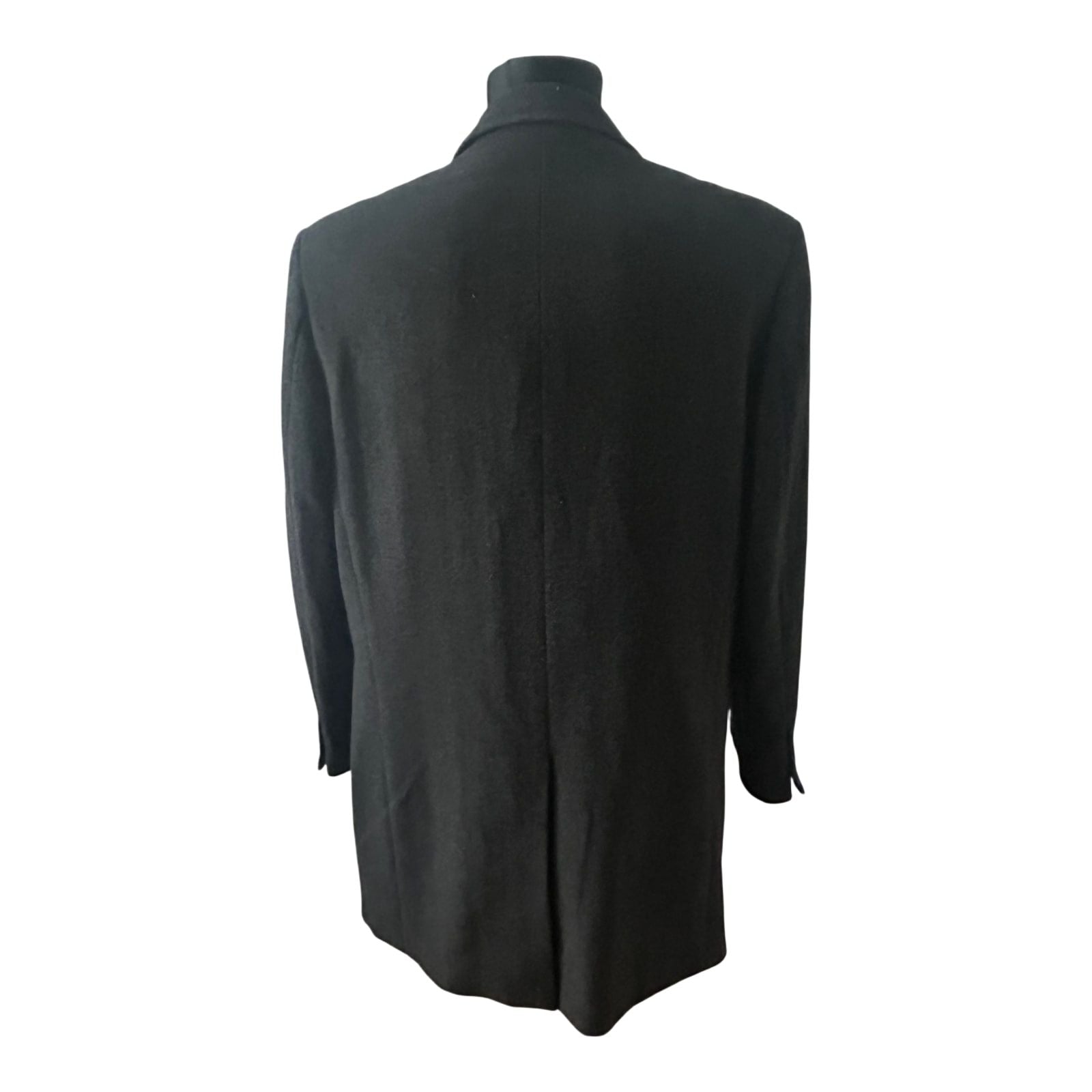 Herren Mantel Dunkelgrau Gr 50 Wollmix Fischgraet Klassisch Elegant Winter