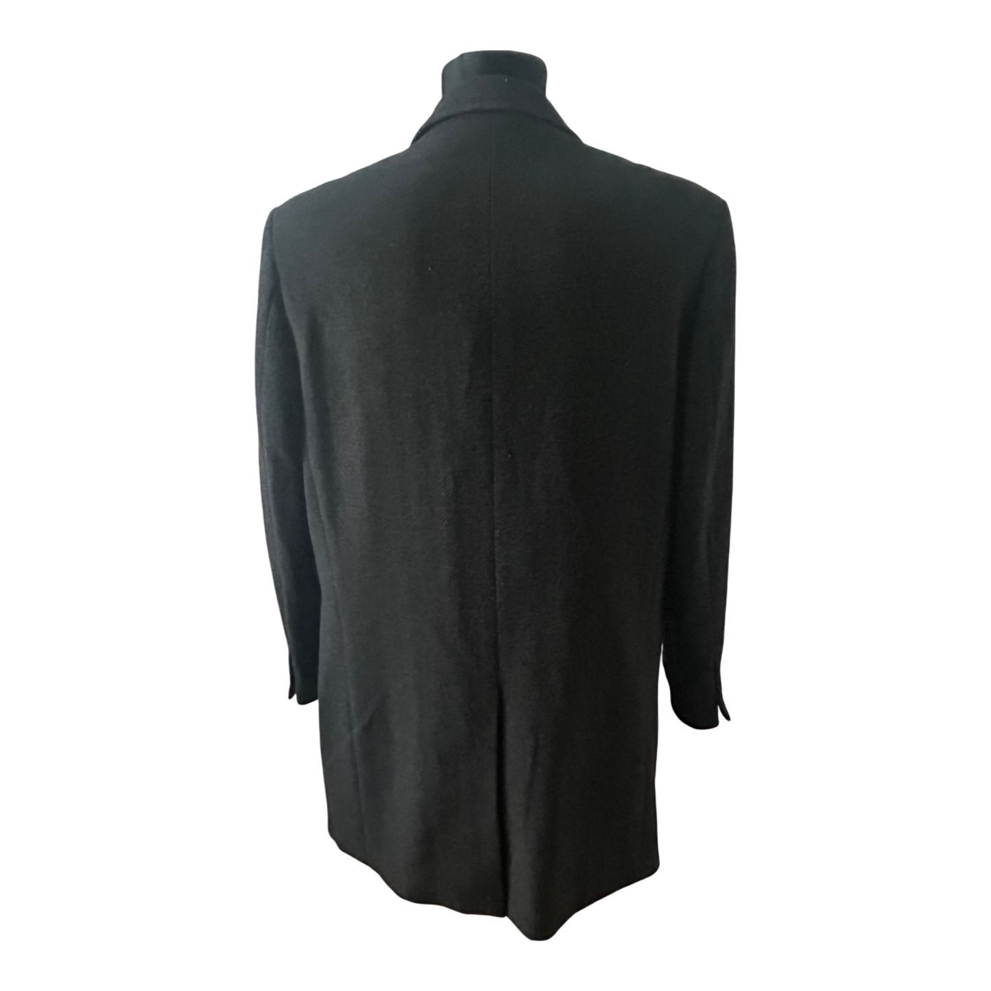 Herren Mantel Dunkelgrau Gr 50 Wollmix Fischgraet Klassisch Elegant Winter