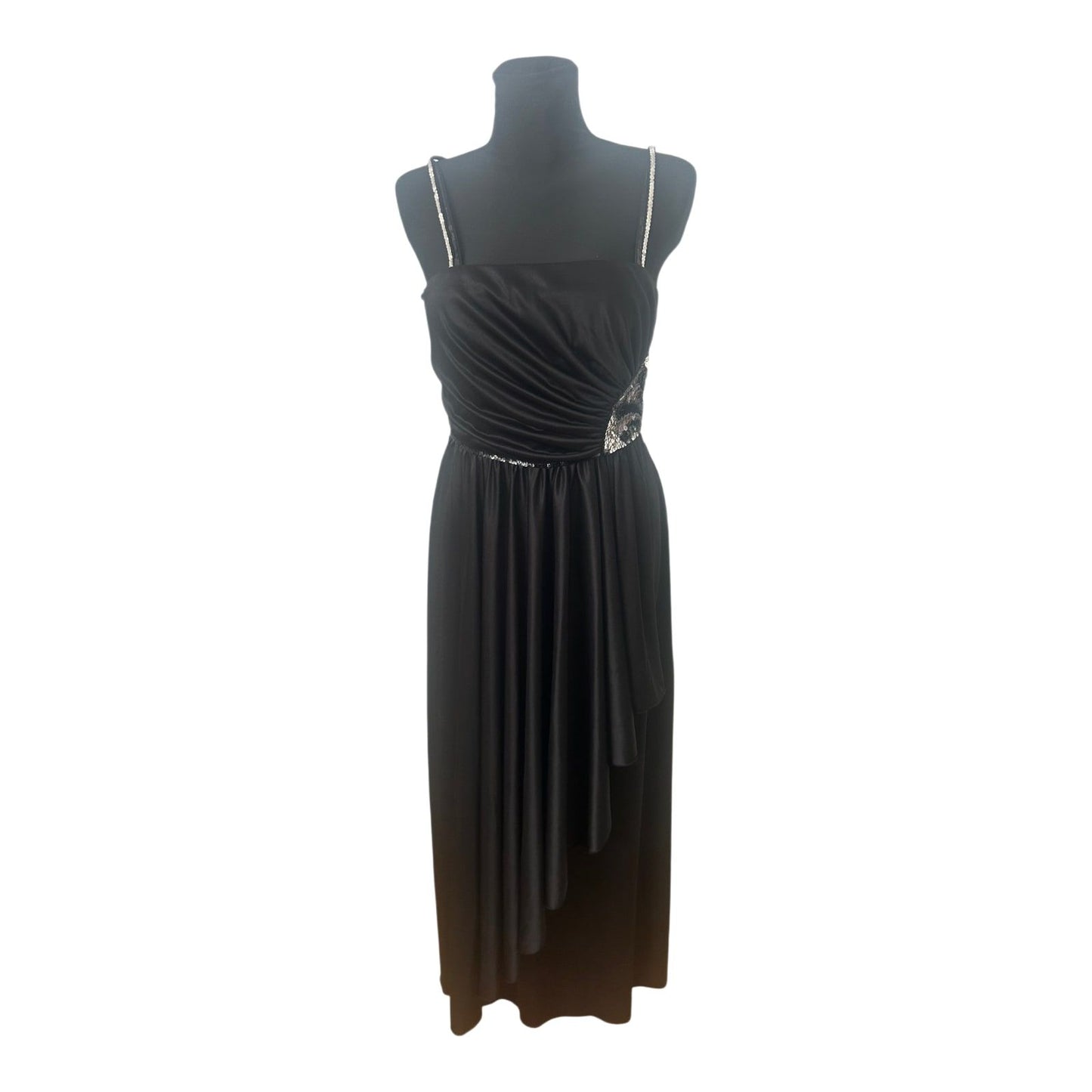 Madeleine Abendkleid Gr 36 Schwarz Pailletten Maxikleid Elegant Vintage Gala