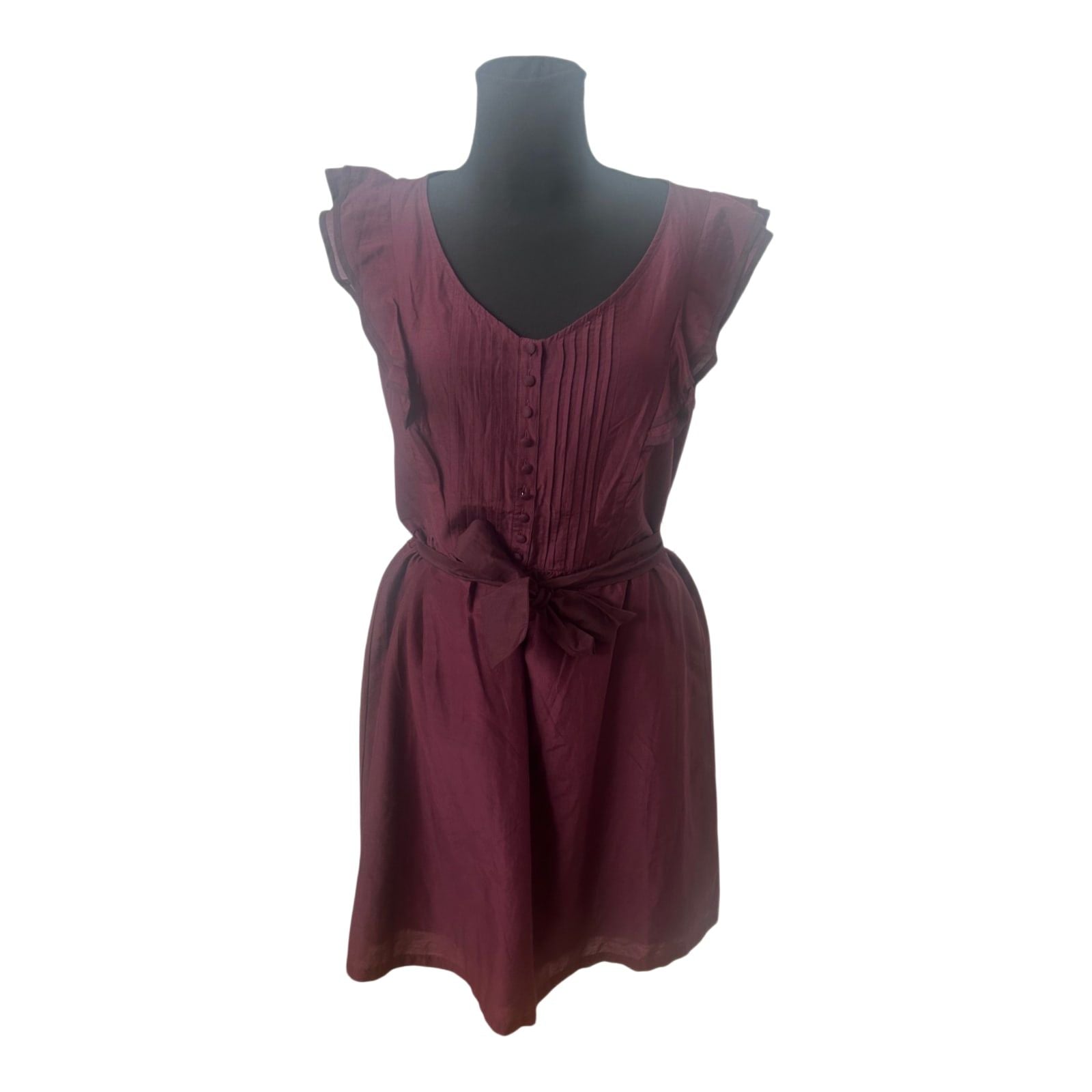 s.Oliver Seidenkleid Gr 40 Bordeaux Kleid Seide Baumwolle Elegant Festlich Neu