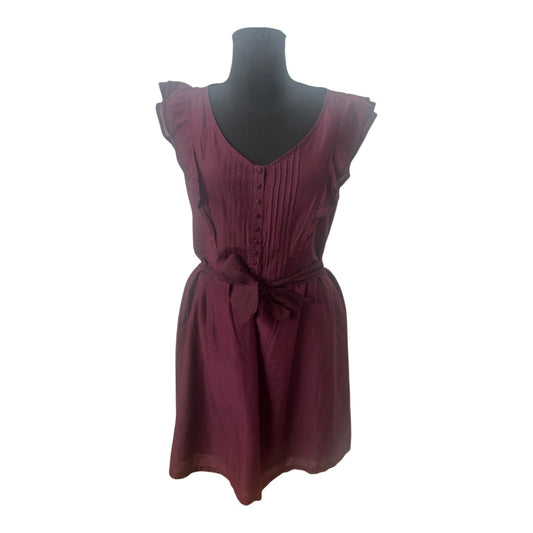 s.Oliver Seidenkleid Gr 40 Bordeaux Kleid Seide Baumwolle Elegant Festlich Neu