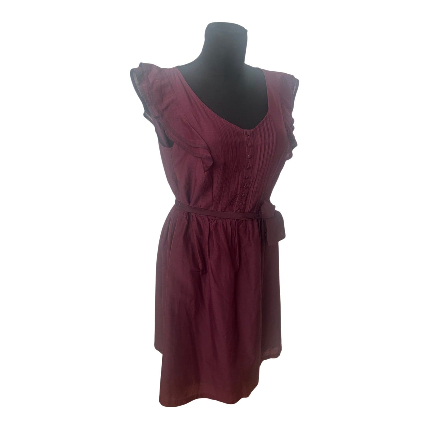 s.Oliver Seidenkleid Gr 40 Bordeaux Kleid Seide Baumwolle Elegant Festlich Neu
