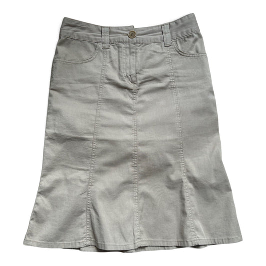 H&M Rock Damen 36 Beige Baumwolle Stretch mit Taschen Kurz Sommerrock
